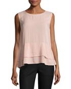 Betsey Ruffle Tank, Pink