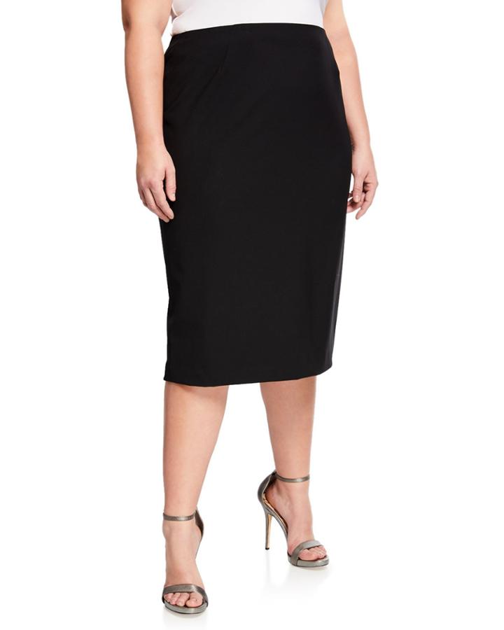 Side-split Mid-rise Pencil Skirt,