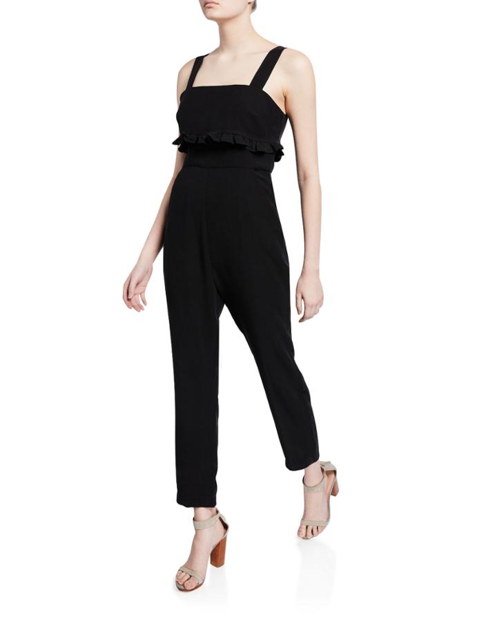 Ruffle-trim Ankle Jumpsuit