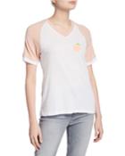 Domino Just Peachy Contrast Tee