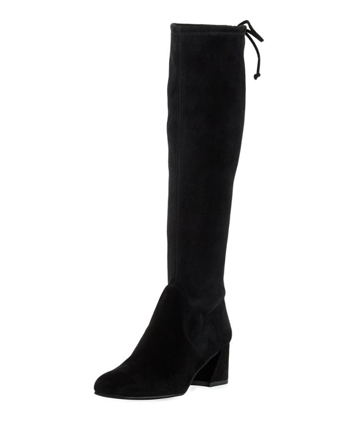 Terra Knee-high Suede Boot, Black