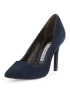 Donnie Suede Pointed-toe Pump, Navy