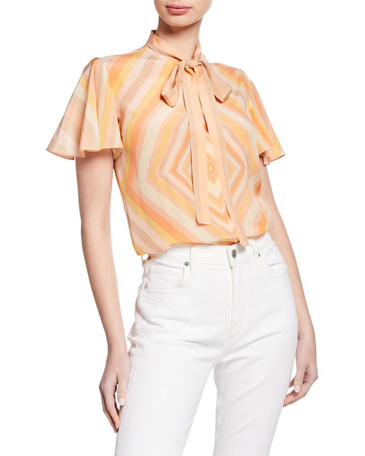 Camicie Tie-neck Patterned