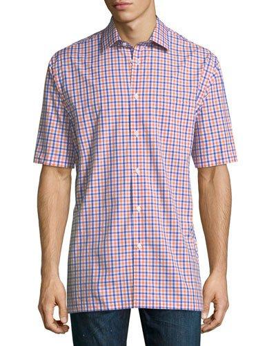 Classic Fit Regular Finish Short-sleeve Cotton Check