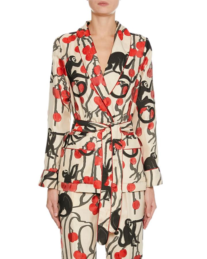 Acaste Cherry Jacquard