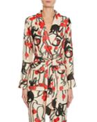 Acaste Cherry Jacquard