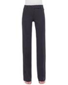 Marlene Cool Wool Straight-leg Trousers, Black
