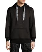 Neoprene Logo Hooded Sweatshirt, Black