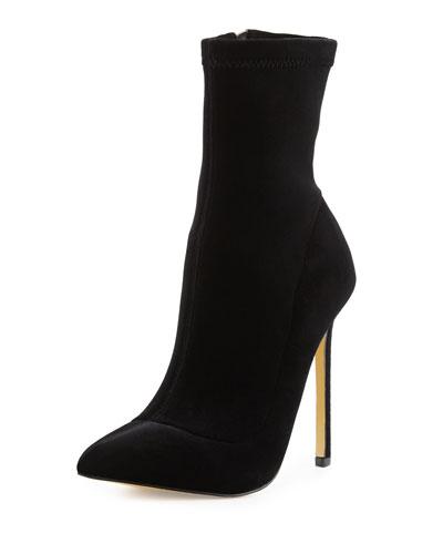 Lush Velvet High Zip-up Boot, Black