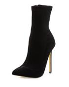 Lush Velvet High Zip-up Boot, Black