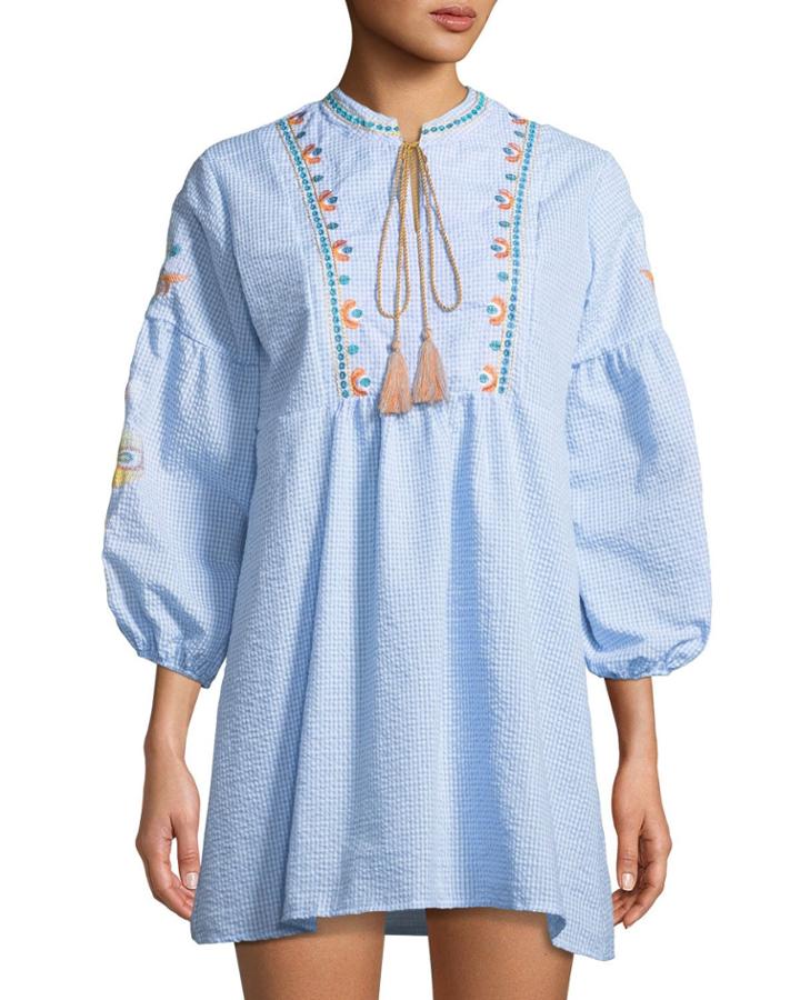 Long-sleeve Floral Boho Dress