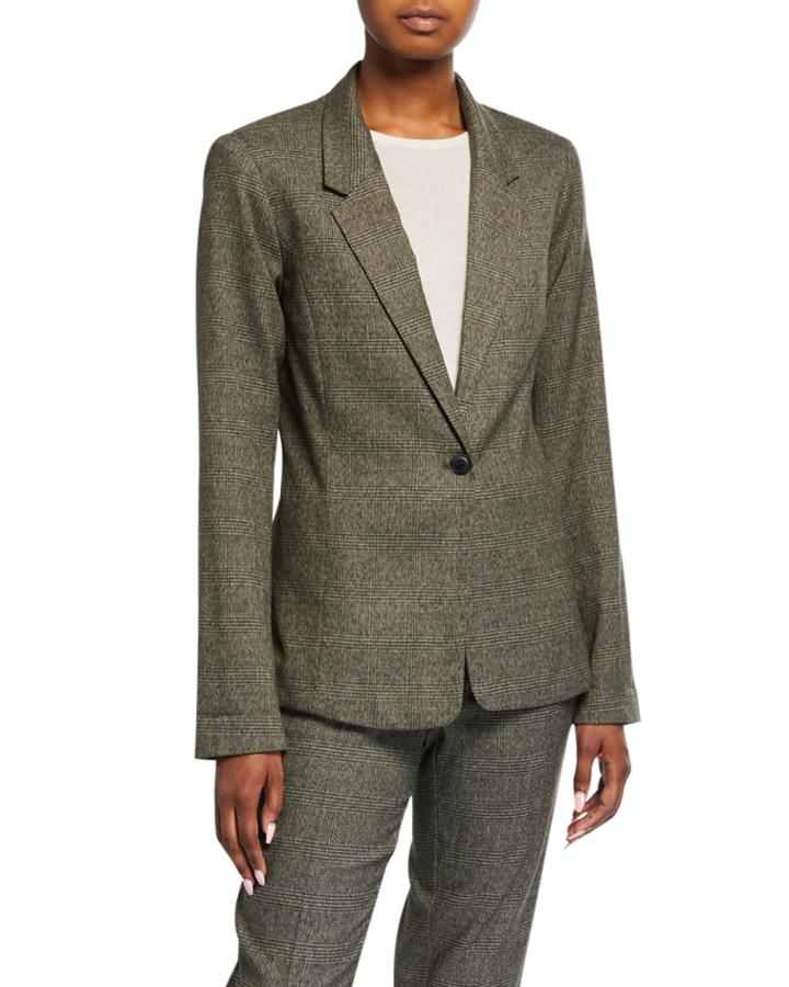 Tweed Plaid Jacket