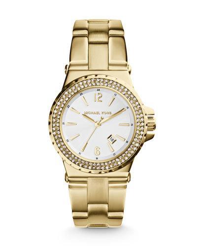 Jet Set 33mm Glitz Bracelet Watch, Golden