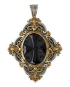 Black Onyx Cross Pendant