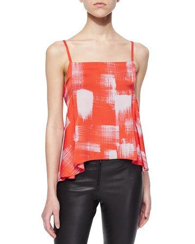 Ros Printed Arched-hem Top