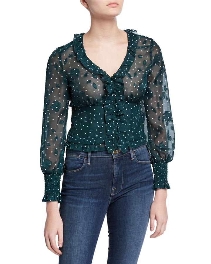 Polka Dot Ruffle Long