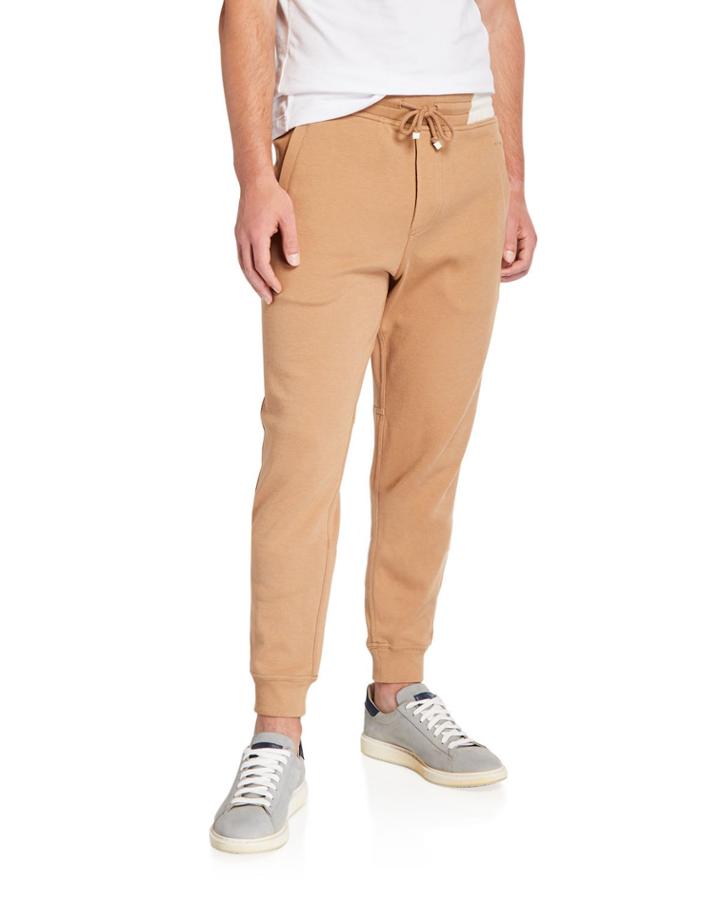 Men's Nylon-trim Twill Jogger Pants
