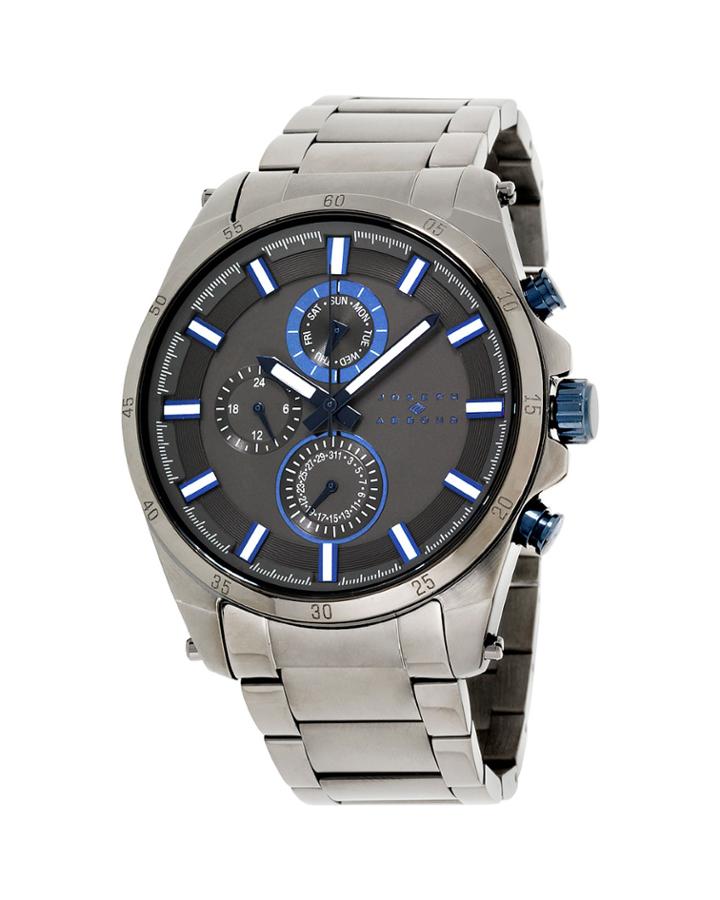 Men's 46mm Chronograph Watch W/ Bracelet, Gray/steel