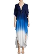 Julie Ombre Drawstring Maxi Dress, Navy/blue