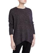 Petite Wool/ Recycled Cotton Curved-hem Oversized