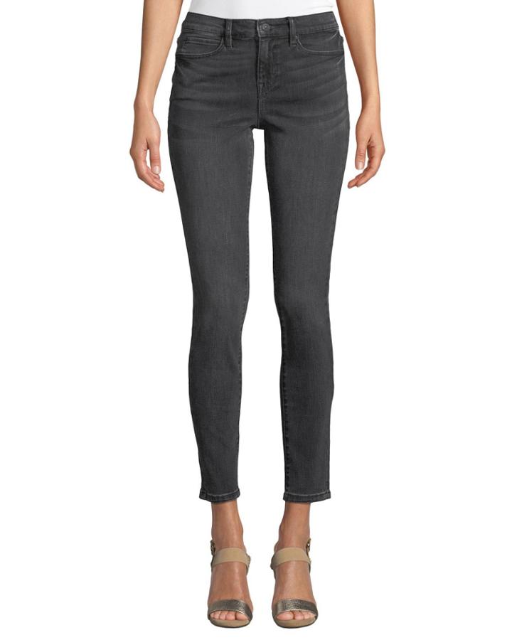 Soho High-rise Skinny Jeans, Gray