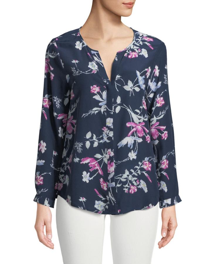 Purine Button-front Floral