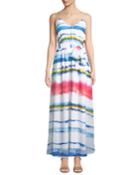 Tie-dye Striped Chiffon