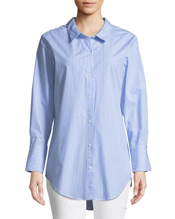 Loop-back Oxford Tunic