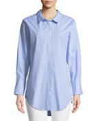 Loop-back Oxford Tunic