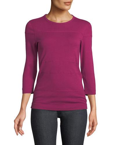 3/4-sleeve Flatlock-stitch Tee