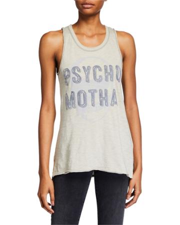 Psycho Motha Skull Tank, Gray