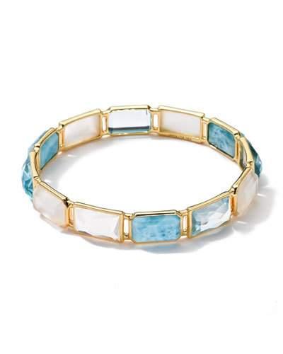 18k Gold Rock Candy&reg; Gelato Rectangular 12-stone Bangle In Newport
