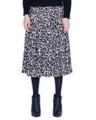 Leopard Print Wool Knee-length