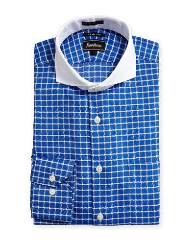 Trim-fit Regular-finish Check-print Dress