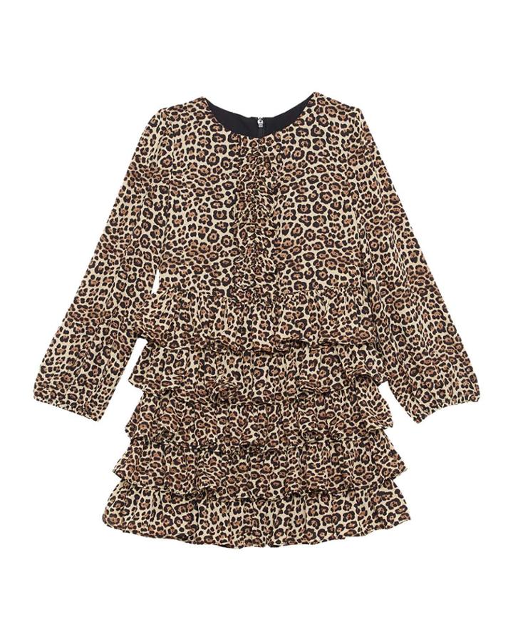 Girl's Tia Animal-print Dress,