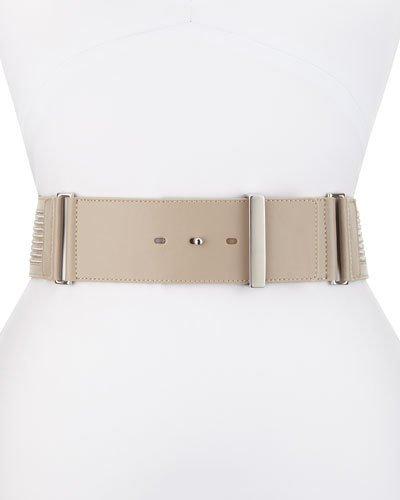 Chain-link Wide Leather Belt, Quarry