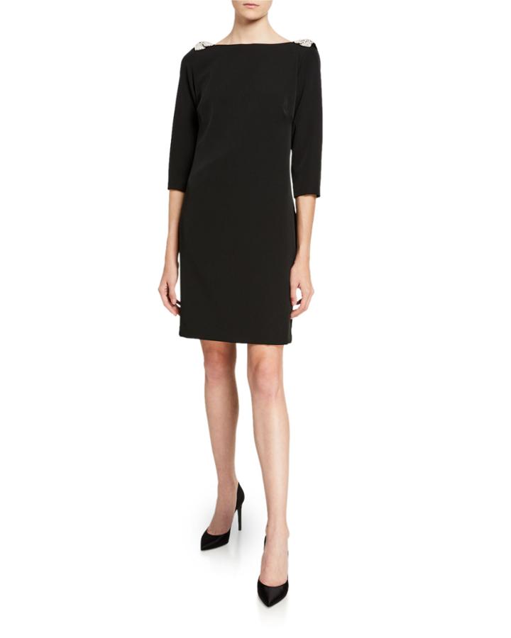Smoothie Embellished Shoulder 3/4-sleeve