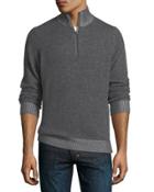 Cashmere Donegal Half-zip