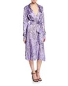 Amalia Snake-print Wrap Dress