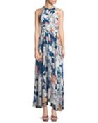 Alisa Floral-print High-neck
