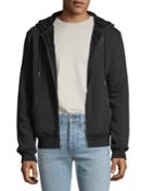 Men's Faux-sherpa Line Zip-front Hoodie