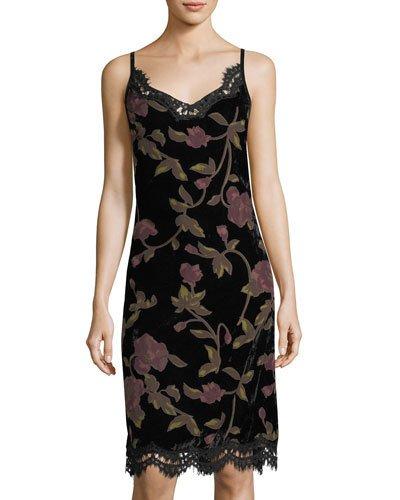 Burnout Velvet Lace-trim