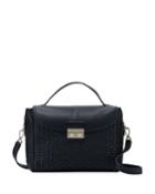 Locked Quilted Leather Flap-top