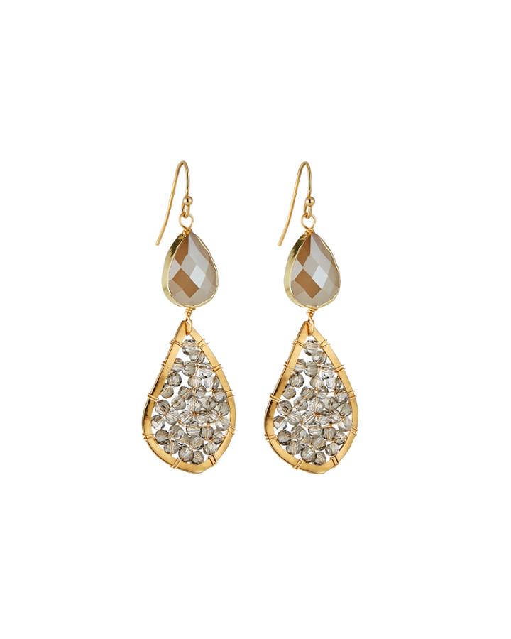 Double-teardrop Earring,