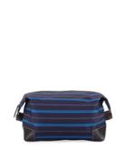 Striped Travel Shave Kit, Blue