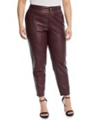 Mercer Mid-rise Leather Skinny Jeans,