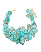 Turquoise Jasper Cluster Necklace