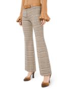 Plaid Stretch Cropped Flare
