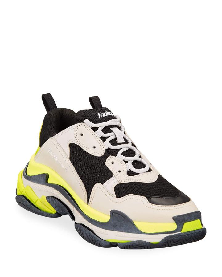 Men's Triple S Mesh & Leather