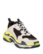 Men's Triple S Mesh & Leather